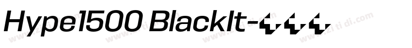 Hype1500 BlackIt字体转换